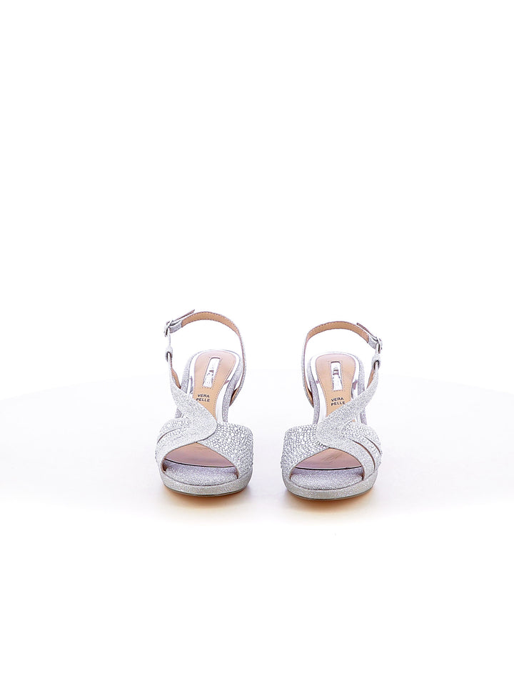 Sandali con cinturino donna CARLA COTE S2885 argento | Costa Superstore