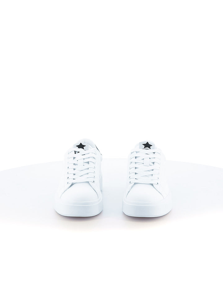 Sneakers stringate donna COTTON BELT CBW4145A44 bianco nero | Costa Superstore