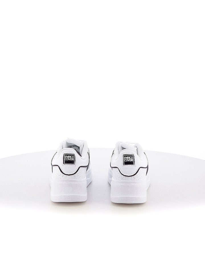 Sneakers stringate donna ENRICO COVERI ECW414237 bianco nero | Costa Superstore