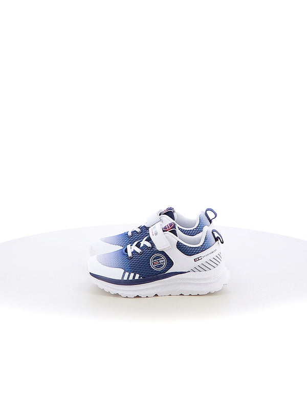 Sneakers con strappi bambino ENRICO COVERI SPORTSWEAR CKS4153C02 bianco blu | Costa Superstore