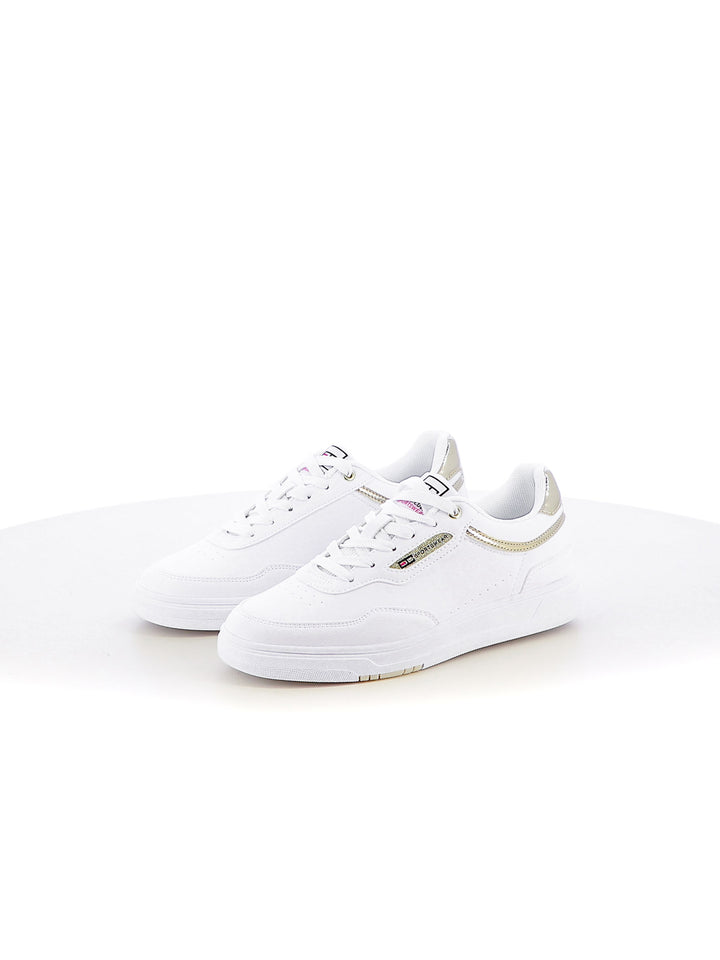 Sneakers stringate donna ENRICO COVERI SPORTSWEAR CSW414208 bianco oro | Costa Superstore