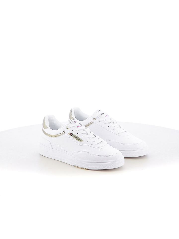 Sneakers stringate donna ENRICO COVERI SPORTSWEAR CSW414208 bianco oro | Costa Superstore