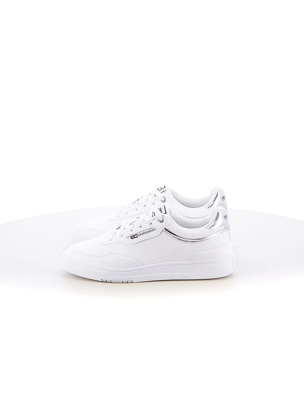 Sneakers stringate donna ENRICO COVERI SPORTSWEAR CSW414208 bianco argento | Costa Superstore