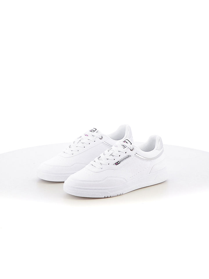 Sneakers stringate donna ENRICO COVERI SPORTSWEAR CSW414208 bianco argento | Costa Superstore
