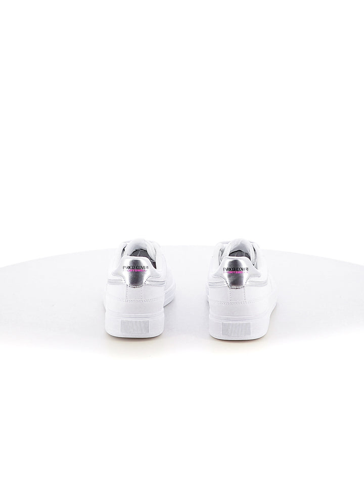 Sneakers stringate donna ENRICO COVERI SPORTSWEAR CSW414208 bianco argento | Costa Superstore