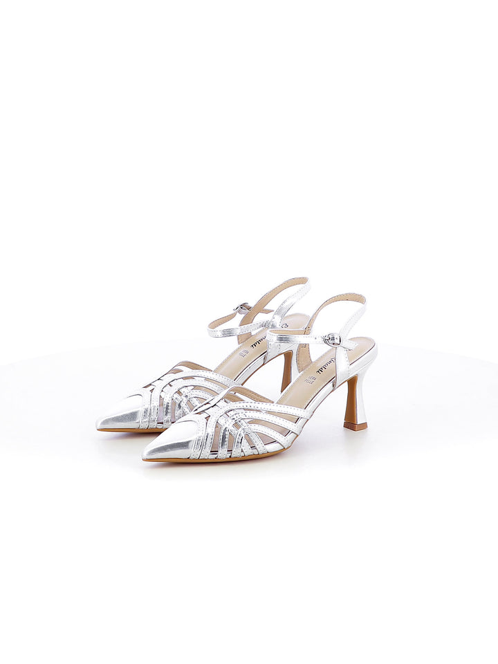 Décolleté slingback donna EVA RINALDI 23A16R-46 argento | Costa Superstore