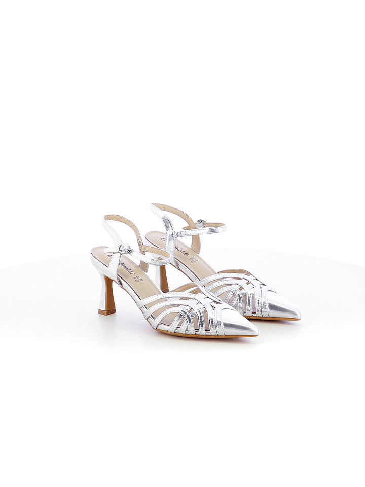 Décolleté slingback donna EVA RINALDI 23A16R-46 argento | Costa Superstore