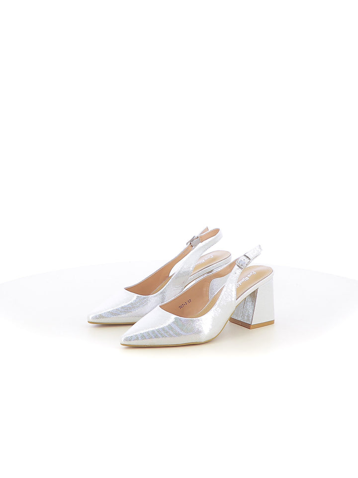 Décolleté slingback donna EVA RINALDI 707-3 argento | Costa Superstore