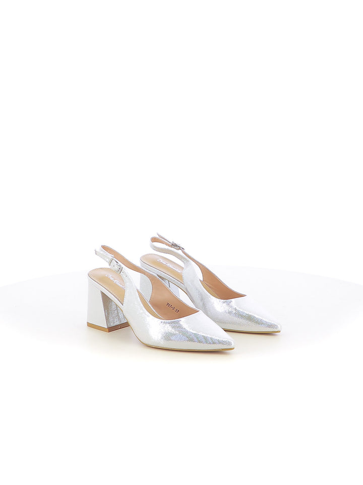 Décolleté slingback donna EVA RINALDI 707-3 argento | Costa Superstore