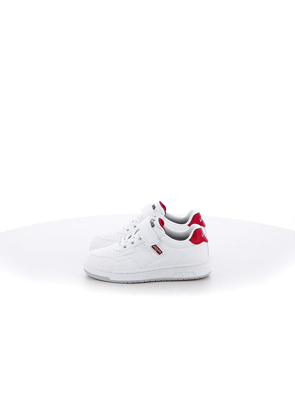 Sneakers con strappi bambino LEVIS KINGDOM VIKIN0010S bianco rosso | Costa Superstore