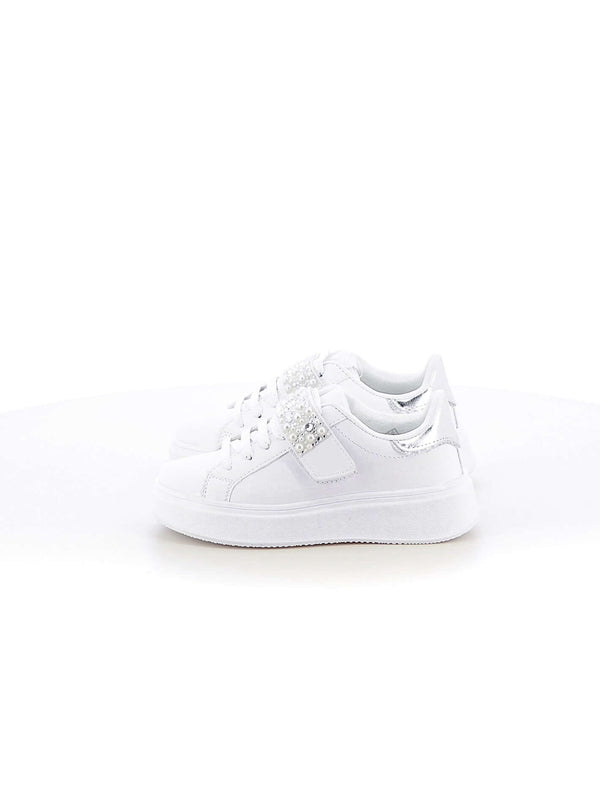 Sneakers stringate bambina LOVE DETAILS 153-781 bianco | Costa Superstore