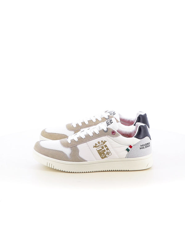 Sneakers stringate uomo MARINA MILITARE MM345 bianco rosa | Costa Superstore