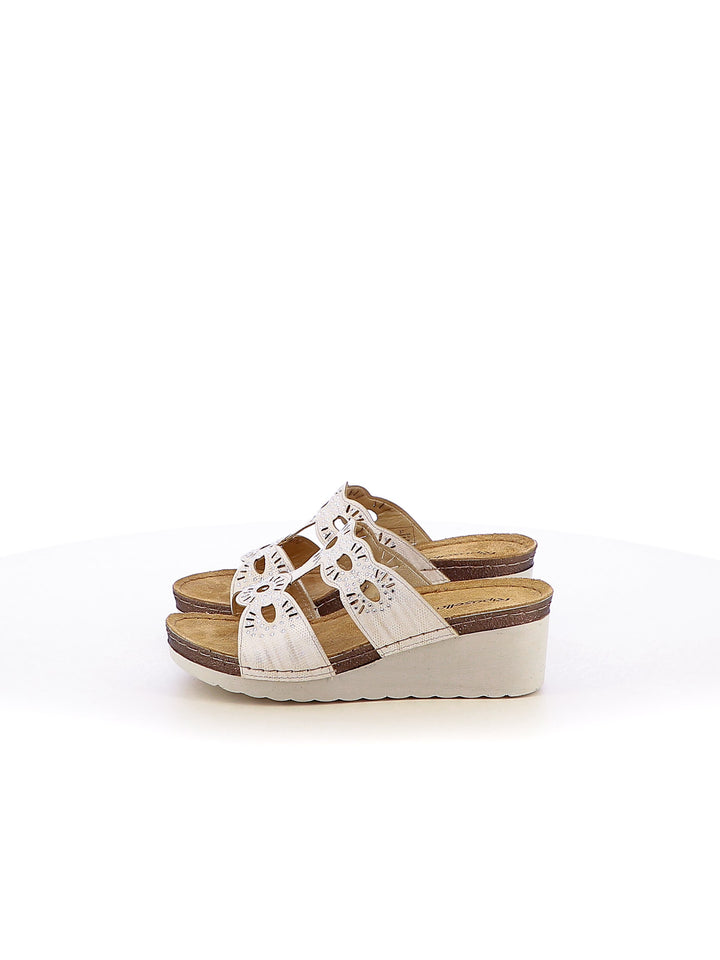 Ciabatte comfort donna RIPOSELLA MATILDE WA00BX beige chiaro | Costa Superstore