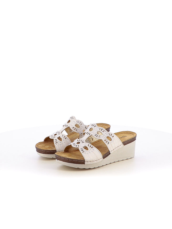 Ciabatte comfort donna RIPOSELLA MATILDE WA00BX beige chiaro | Costa Superstore