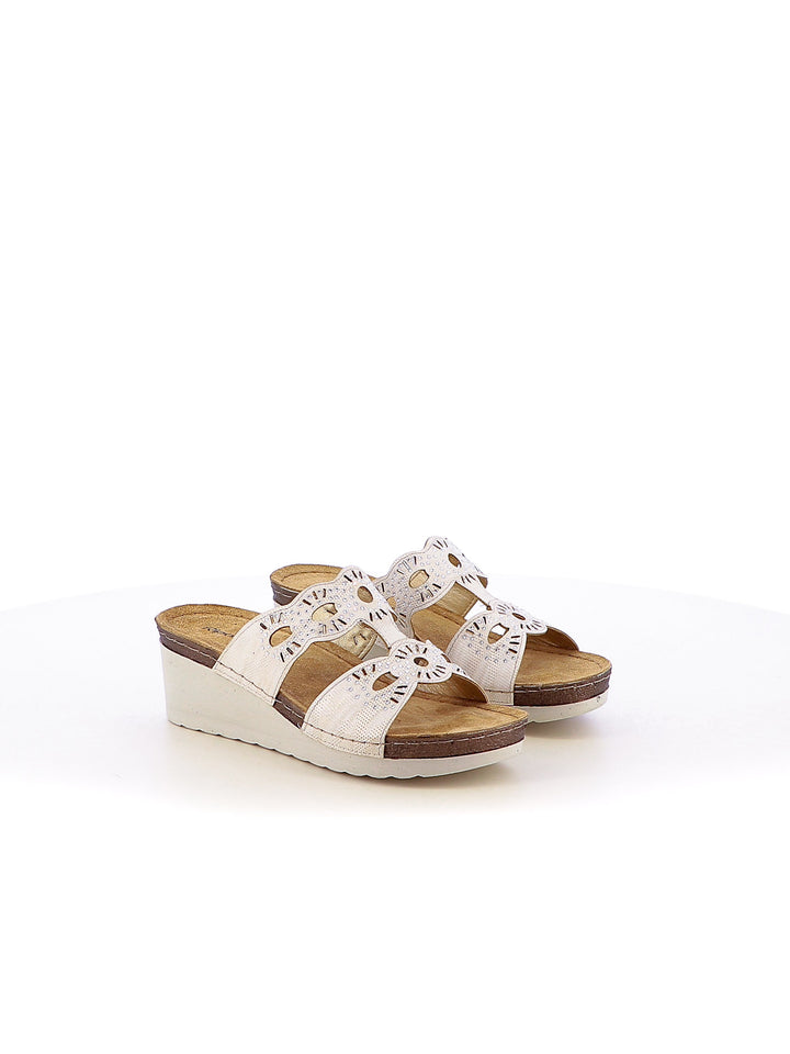 Ciabatte comfort donna RIPOSELLA MATILDE WA00BX beige chiaro | Costa Superstore
