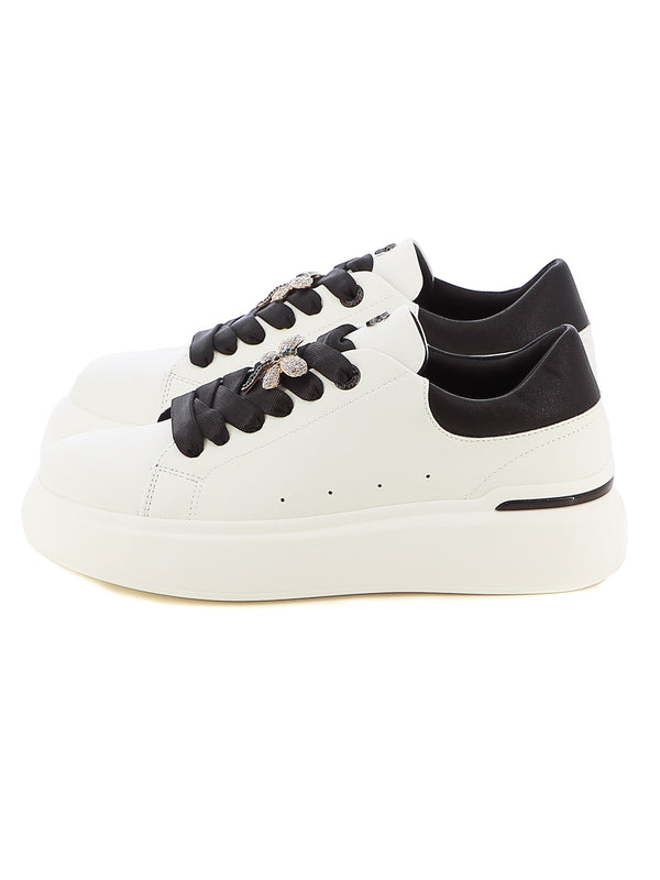 Sneakers stringate donna CARLA KOTE X31-3K bianco nero | Costa Superstore