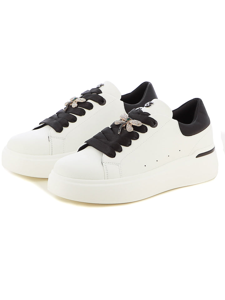 Sneakers stringate donna CARLA KOTE X31-3K bianco nero | Costa Superstore