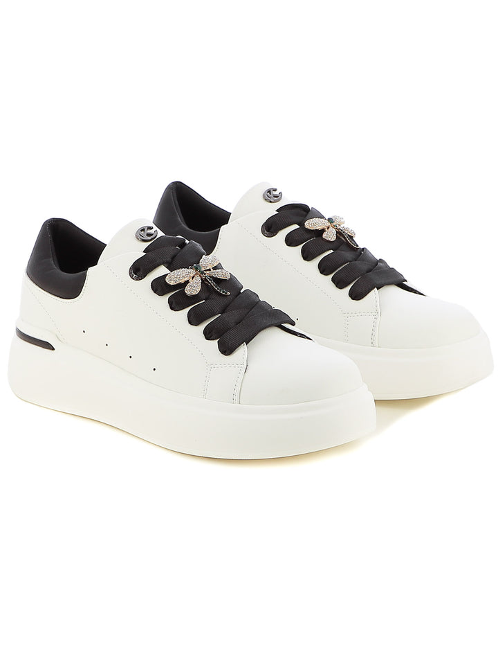 Sneakers stringate donna CARLA KOTE X31-3K bianco nero | Costa Superstore