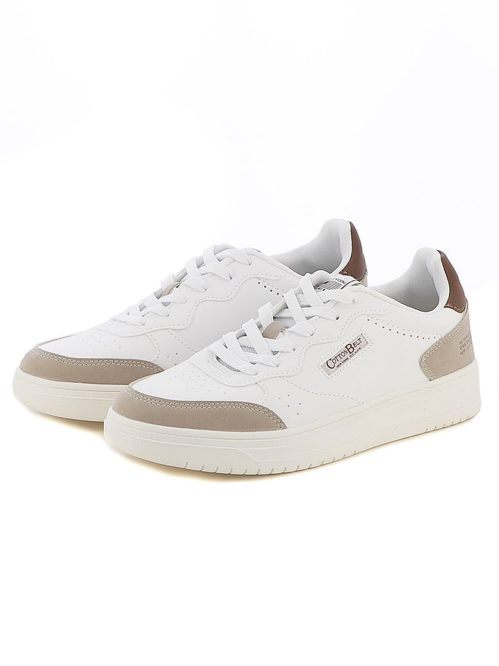 Sneakers stringate uomo COTTON BELT CBM424A32 bianco rosa | Costa Superstore