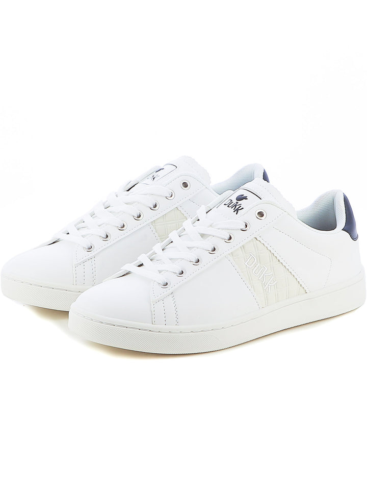 Sneakers stringate uomo DUKK DKM424010 bianco blu | Costa Superstore