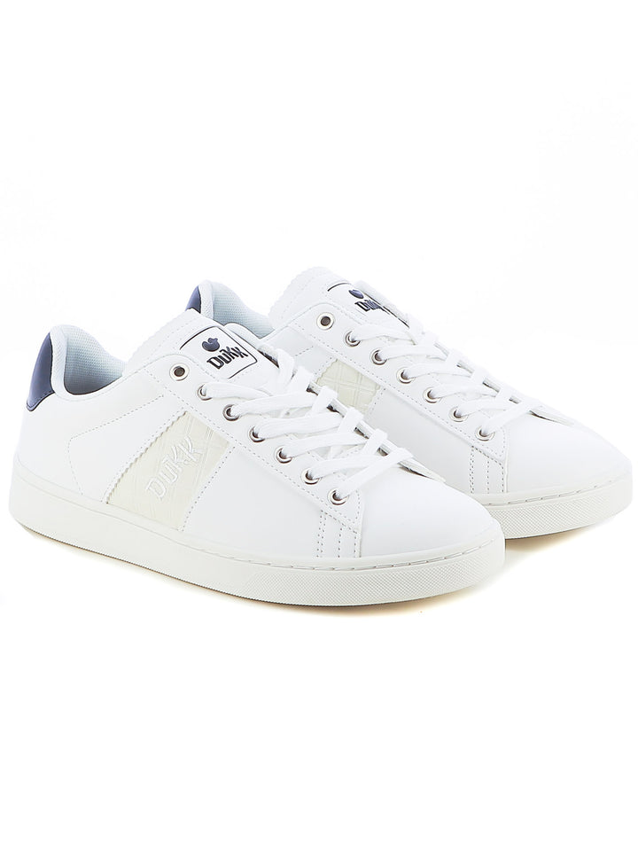 Sneakers stringate uomo DUKK DKM424010 bianco blu | Costa Superstore