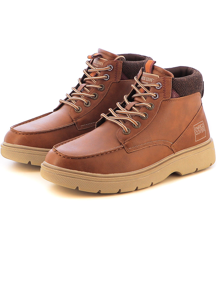 Stivaletti stringati uomo ENRICO COVERI ECM421B65 cuoio | Costa Superstore