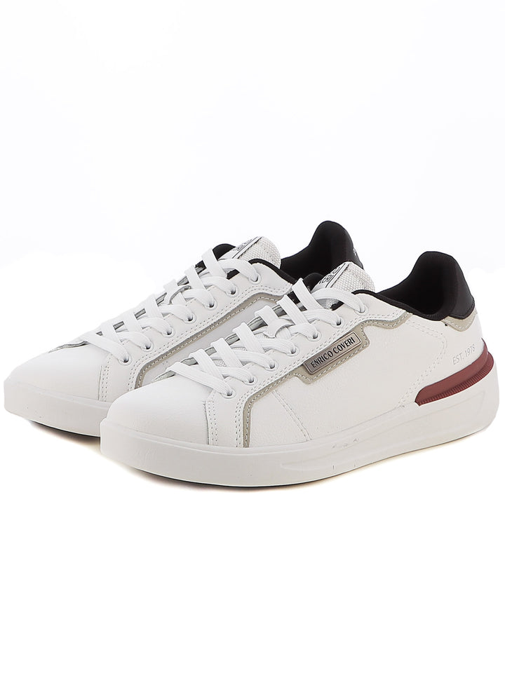 Sneakers stringate uomo ENRICO COVERI ECM424B89 bianco | Costa Superstore