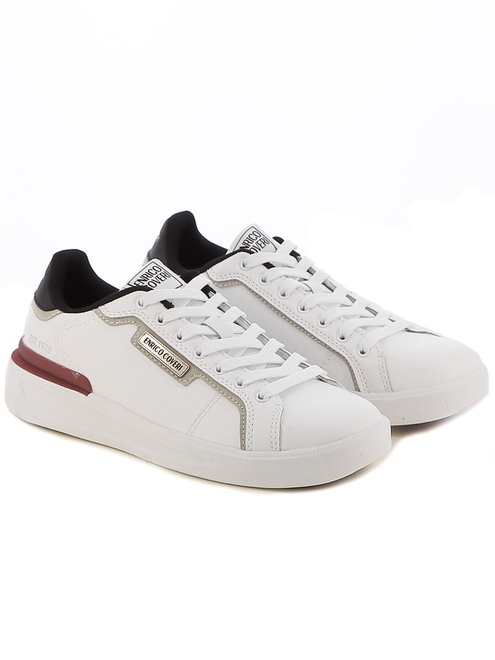 Sneakers stringate uomo ENRICO COVERI ECM424B89 bianco | Costa Superstore
