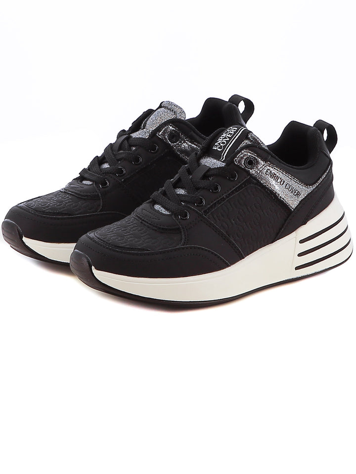 Sneakers stringate donna ENRICO COVERI ECW422B12 nero | Costa Superstore