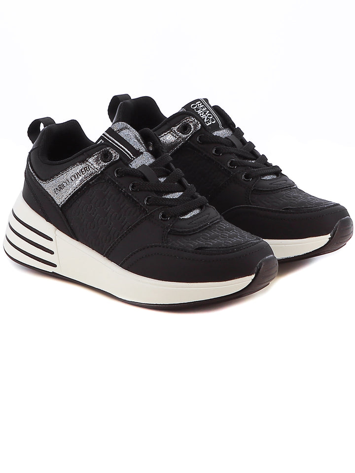 Sneakers stringate donna ENRICO COVERI ECW422B12 nero | Costa Superstore
