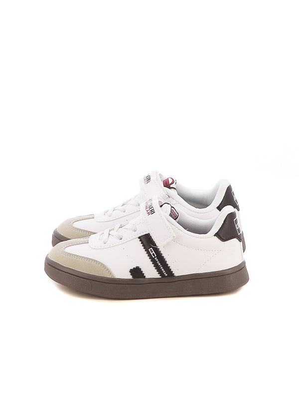 Sneakers con strappi bambino ENRICO COVERI SPORTSWEAR CKS424C14B bianco nero | Costa Superstore