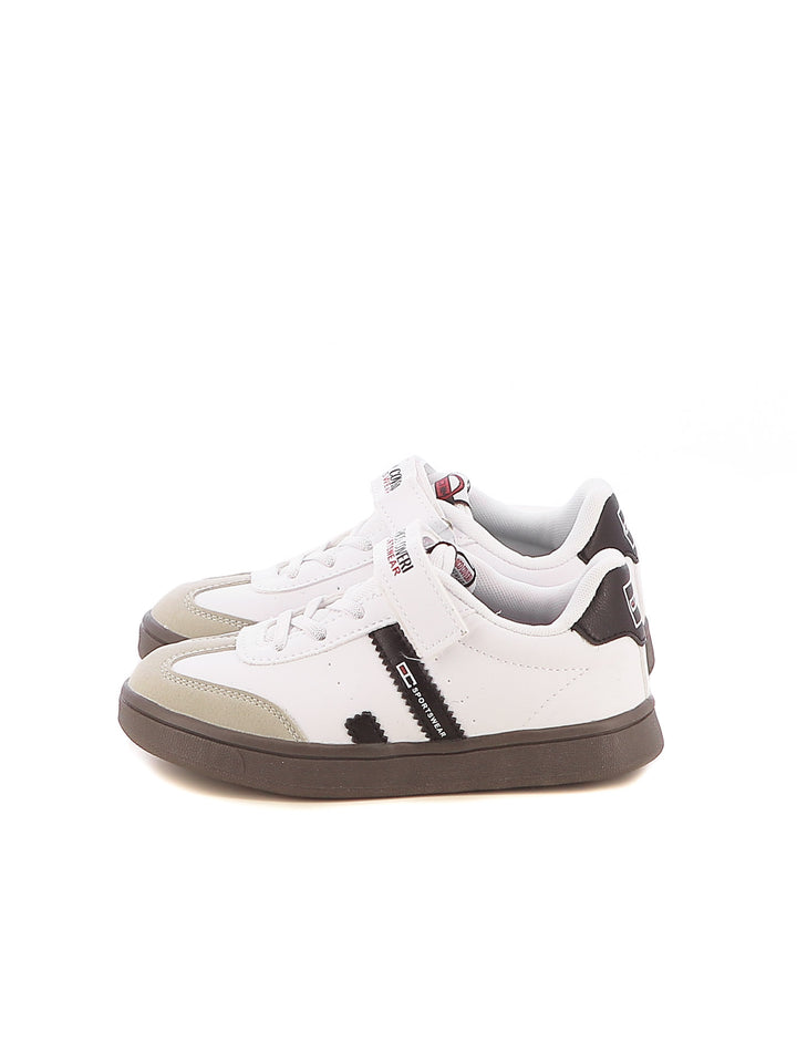 Sneakers con strappi bambino ENRICO COVERI SPORTSWEAR CKS424C14B bianco nero | Costa Superstore