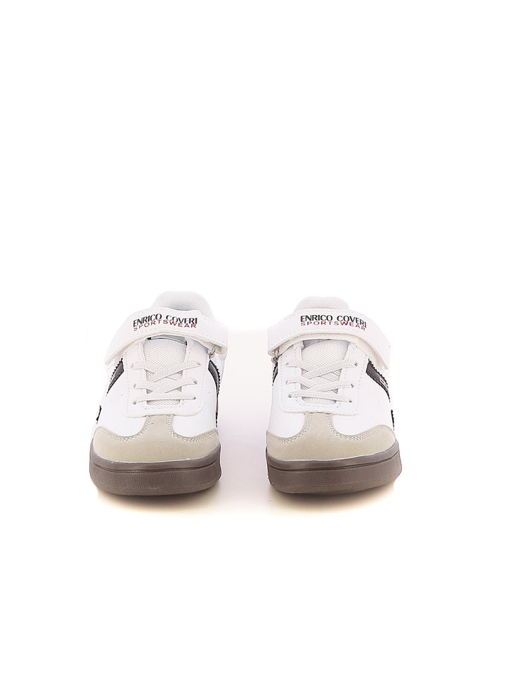 Sneakers con strappi bambino ENRICO COVERI SPORTSWEAR CKS424C14B bianco nero | Costa Superstore