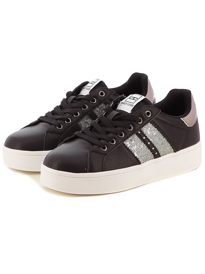 Sneakers stringate donna ENRICO COVERI SPORTSWEAR CSW424C24 nero | Costa Superstore