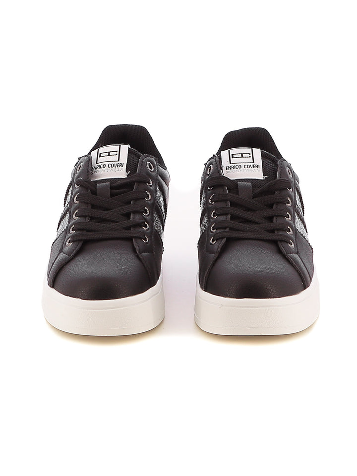 Sneakers stringate donna ENRICO COVERI SPORTSWEAR CSW424C24 nero | Costa Superstore