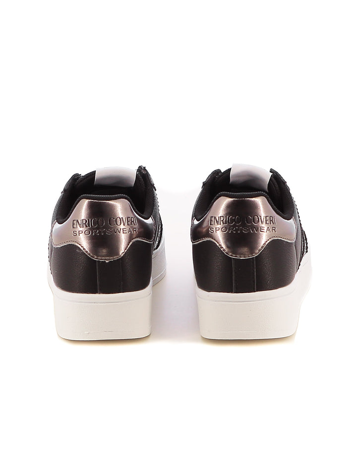 Sneakers stringate donna ENRICO COVERI SPORTSWEAR CSW424C24 nero | Costa Superstore