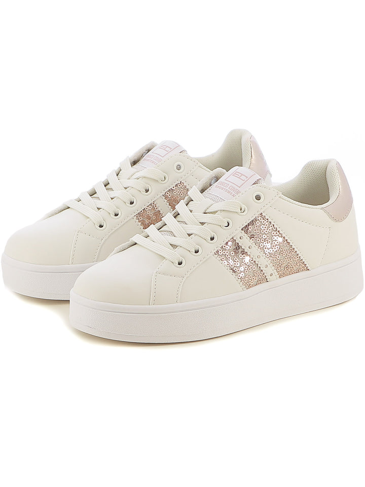 Sneakers stringate donna ENRICO COVERI SPORTSWEAR CSW424C24 beige scuro | Costa Superstore