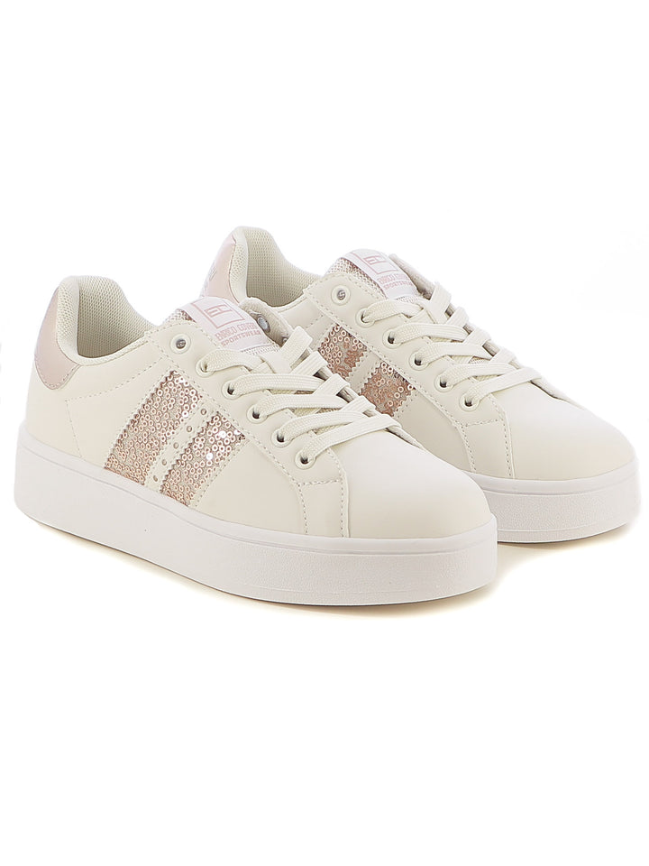 Sneakers stringate donna ENRICO COVERI SPORTSWEAR CSW424C24 beige scuro | Costa Superstore