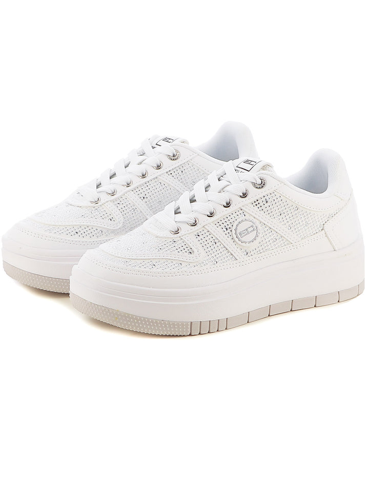 Sneakers stringate donna ENRICO COVERI SPORTSWEAR CSW424C57 bianco | Costa Superstore