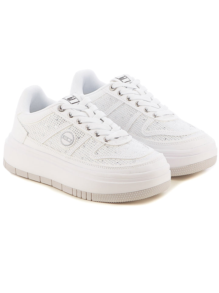 Sneakers stringate donna ENRICO COVERI SPORTSWEAR CSW424C57 bianco | Costa Superstore