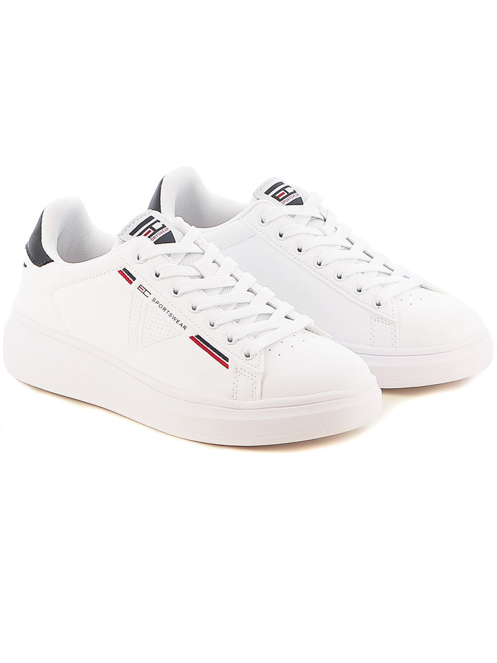 Sneakers stringate uomo ENRICO COVERI SPORTSWEAR ECS428315 bianco blu | Costa Superstore