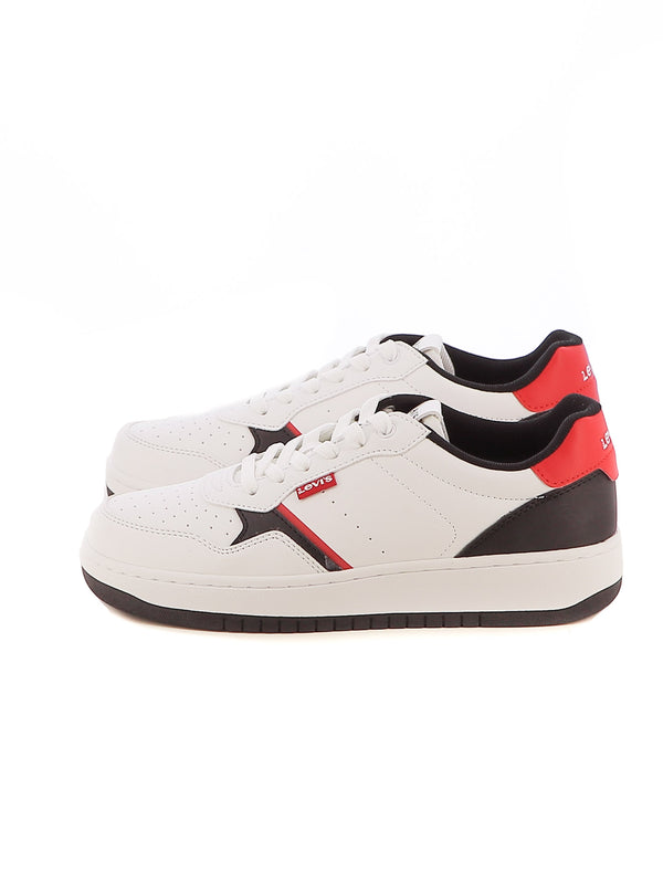 Sneakers stringate ragazzo LEVIS AIDEN VUNI0101S bianco nero | Costa Superstore