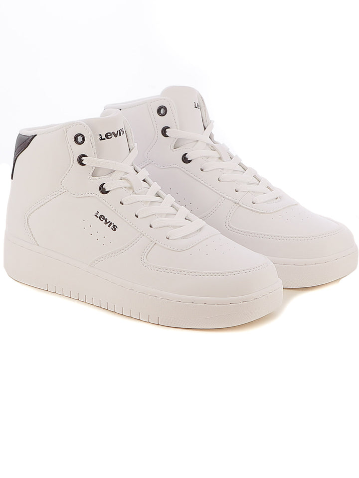 Sneakers a collo alto ragazzo LEVIS NEWUNION MID VUNI0023S bianco nero | Costa Superstore