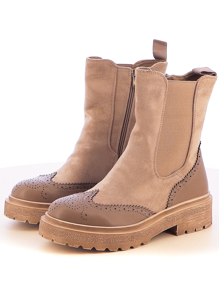 Stivaletti beatles donna MINU H25605-1 beige scuro | Costa Superstore