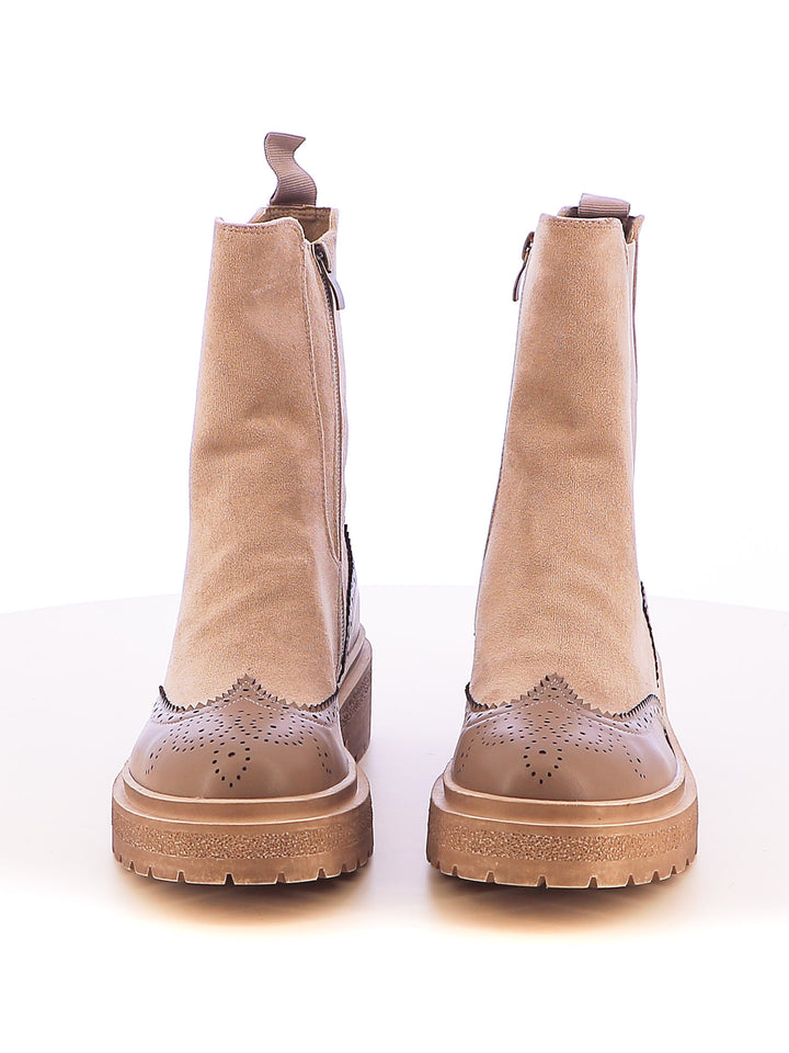 Stivaletti beatles donna MINU H25605-1 beige scuro | Costa Superstore
