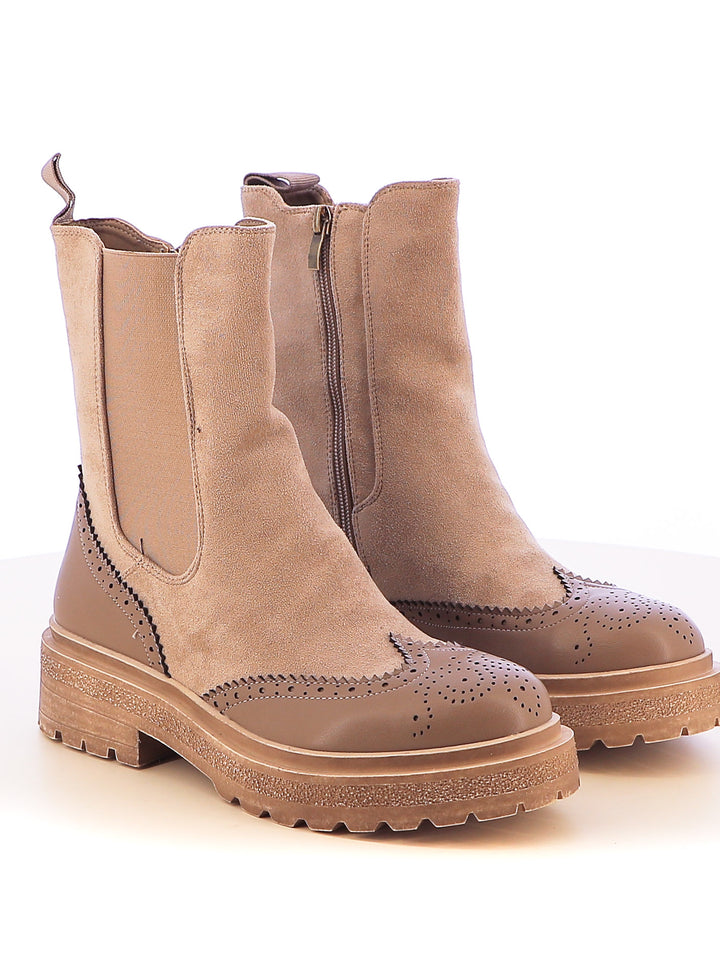 Stivaletti beatles donna MINU H25605-1 beige scuro | Costa Superstore