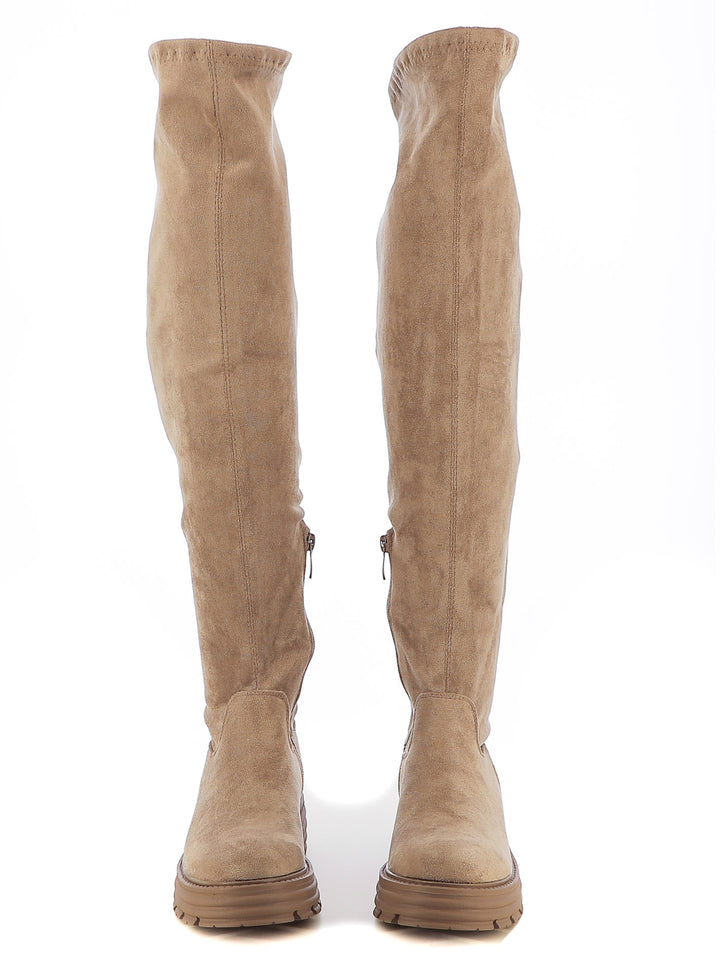 Stivali alti donna MINU RQ24W 5A beige scuro | Costa Superstore