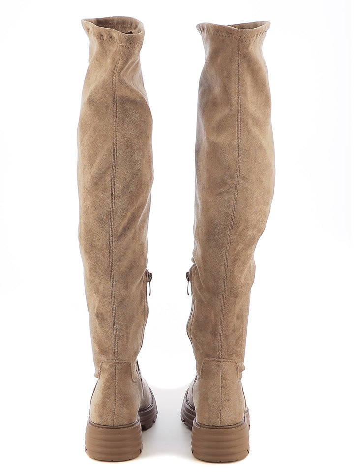 Stivali alti donna MINU RQ24W 5A beige scuro | Costa Superstore