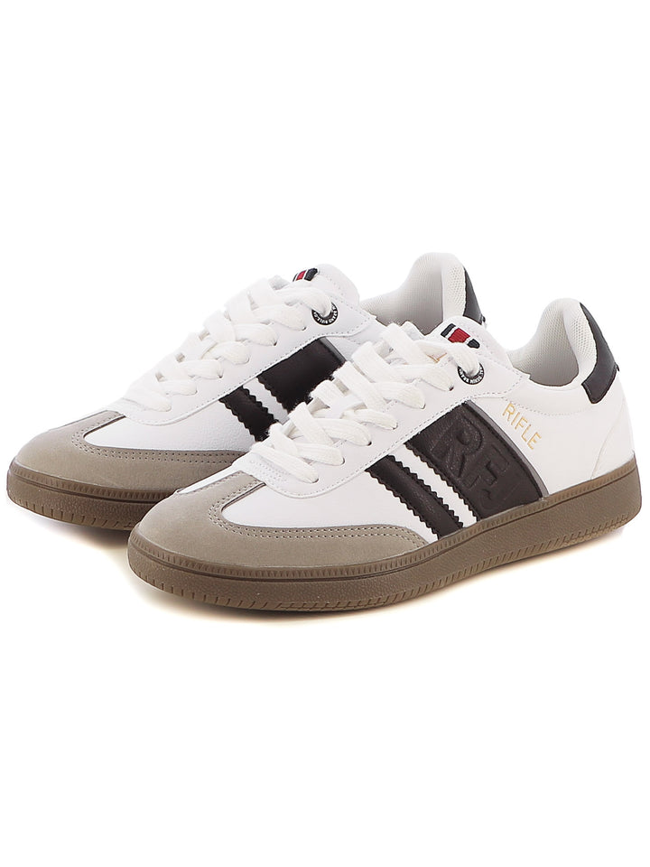 Sneakers stringate donna RIFLE RFW426H00 bianco nero | Costa Superstore