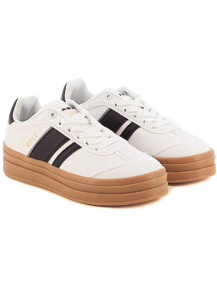 Sneakers stringate donna RIFLE RFW426H05 bianco | Costa Superstore